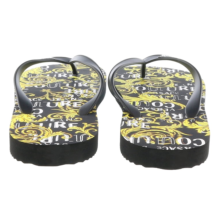 Versace Jeans Couture Black/Gold Signature Sole Fashion Flip  display picture 1