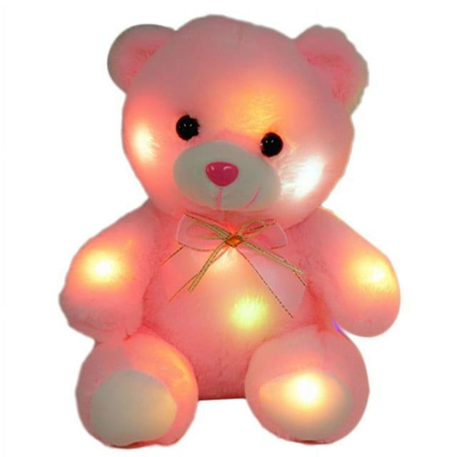 Oso De Peluche Con Luz LED Para Niños, Muñeco De Peluche Con Luz Nocturna Colorida, Suave Y Flexible, Regalo Para Festivales De Cumpleaños