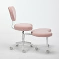 thumbnail image 6 of Meditation Chair Plus, Cross Legged Chair with Wheels, ADHD Chair, Criss Cross Desk Chair with Lumbar Support and Adjustable Stool, Flexible Design for Fidgety Sitters, Ivory, 6 of 22