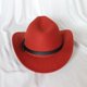 thumbnail image 4 of Sombrero de copa de vaquero occidental de estilo étnico, sombrero de fieltro para otoño e invierno para hombres y mujeres, sombrero de jazz enrollable con remaches, 4 of 5