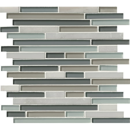 Keystone Blend Interlocking 12 in. x 12 in. x 8 mm Glass Stone Mesh-Mounted Mosaic Tile (10 sq. ft. / case)
