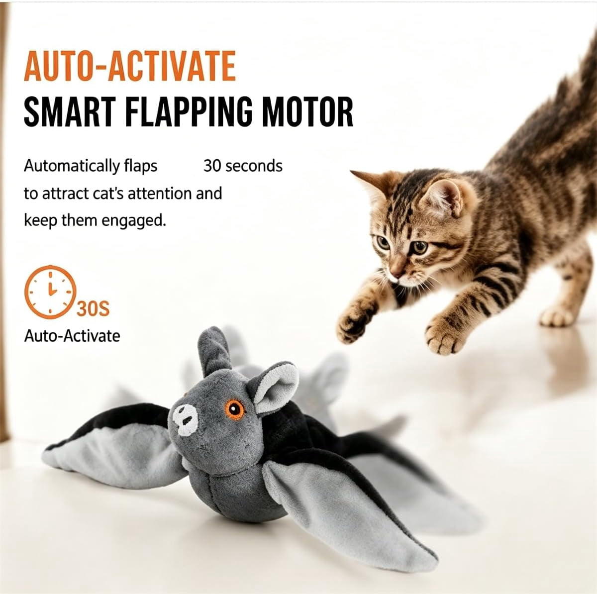 Wild Paws Flying Bat Dog Toy, Flying Toy For Dogs Electric Flapping Interactive Cat Chasing Toy