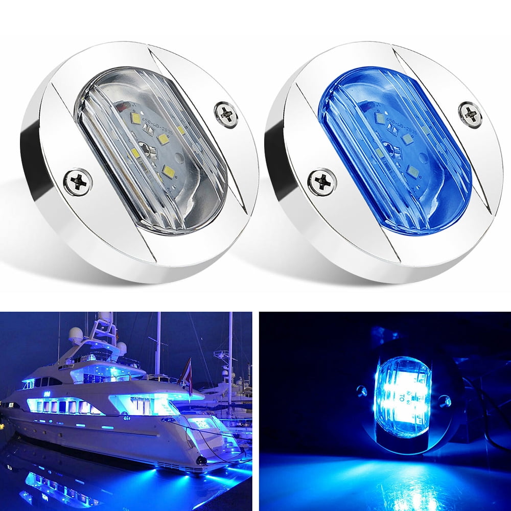 LED Boat Lights, Waterproof IP68 Marine Light Stern Boat Navigation Lights  Drain Fish Boat Transom Lights