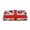 Silver, variant on Union Jack All Uk Flag Pencil Case Pouch Organizer, Leather Stationery Bag Daily Cosmetics Holder