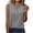 Gray, variant on CHGBMOK Womens Tank Top Button V Neck Sleeveless Solid Summer Top Trendy Comfry Loose Casual Tank