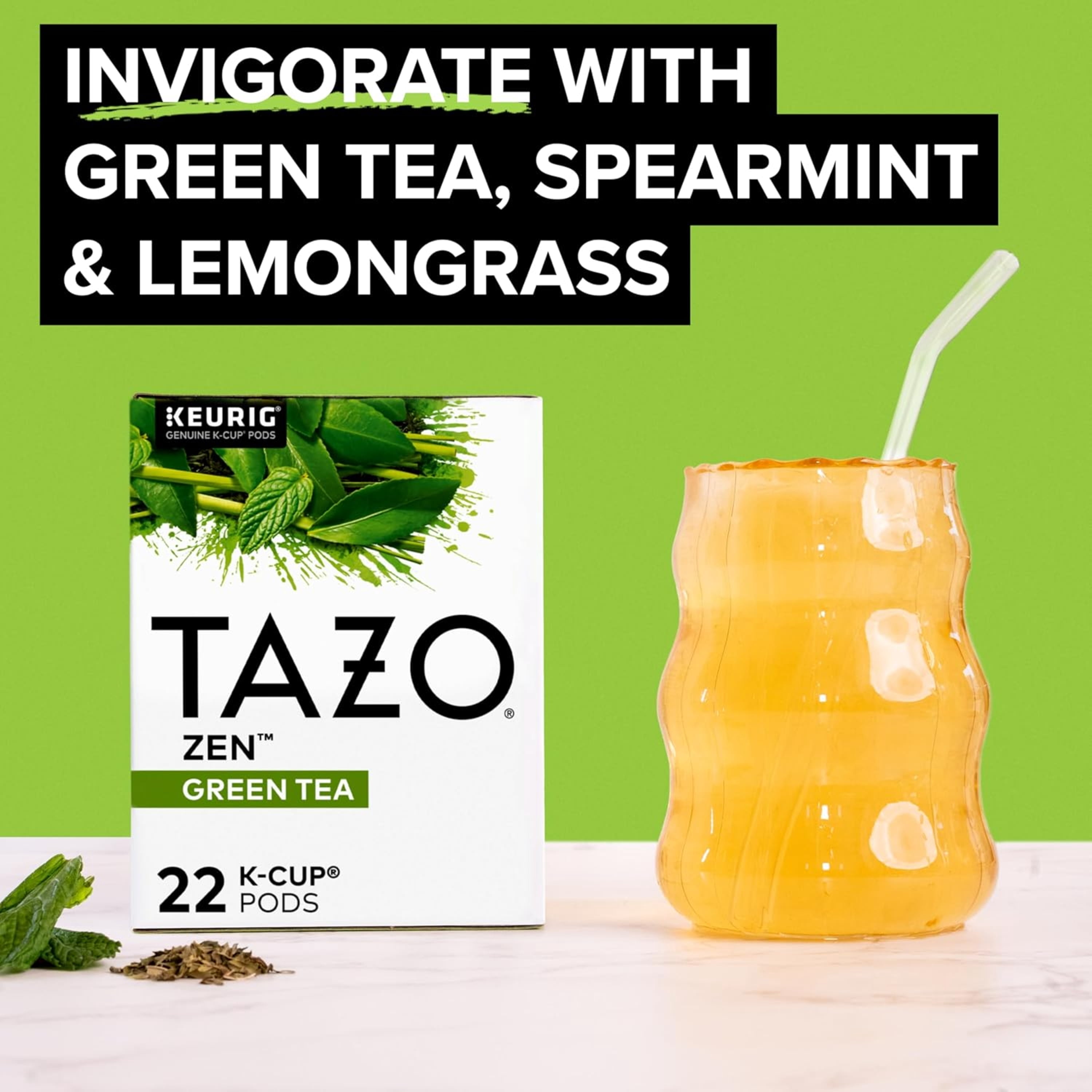 TAZO Zen Green Tea K-Cups, Green Tea Zen for Health and Wellness