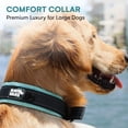 thumbnail image 2 of Black Rhino Dog Collar for Large Dogs - Adjustable Reflective Heavy Duty Collar with Ultra-Soft Neoprene Padding - Weatherproof, Durable, and Comfortable - Ideal for Active Dogs - Aqua and Gray, 2 of 7