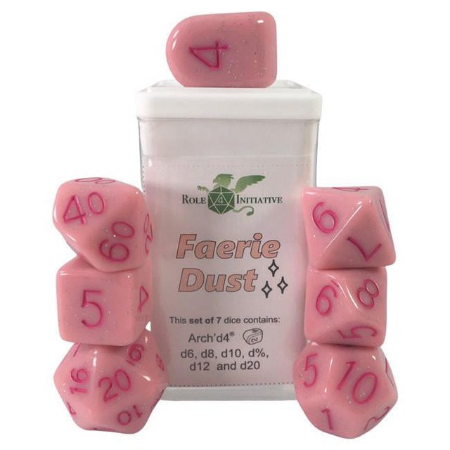 Role 4 Initiative R4I50020-7C Dice, Faerie Dust - Set of 7