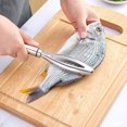 thumbnail image 2 of 1/2Pcs Fish Scale Scraper Tool Stainless Steel Fish Cleaning Kit with Comfortable Non-Slip Handle Fish Descaler Sawtooth Remover for Home Kitchen, 2 of 7