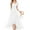 White, variant on UQJfacai Short Sleeves Junior Bridesmaid Dresses for Teen Girls Chiffon Flower Girl Dress for Wedding Party Formal Evening Pageant Gowns Ruffle Maxi Dress 5-13 Years