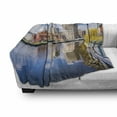 thumbnail image 3 of United States Soft Flannel Fleece Blanket, Providence Rhode Island Riverfront Spring Season Water Reflection Buildings, Cozy Plush for Indoor and Outdoor Use, 50" x 60", Multicolor, by Ambesonne, 3 of 6