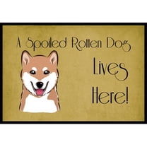 Carolines Treasures BB1473MAT Shiba Inu Spoiled Dog Lives Here Indoor & Outdoor Mat- 18 x 27 in.