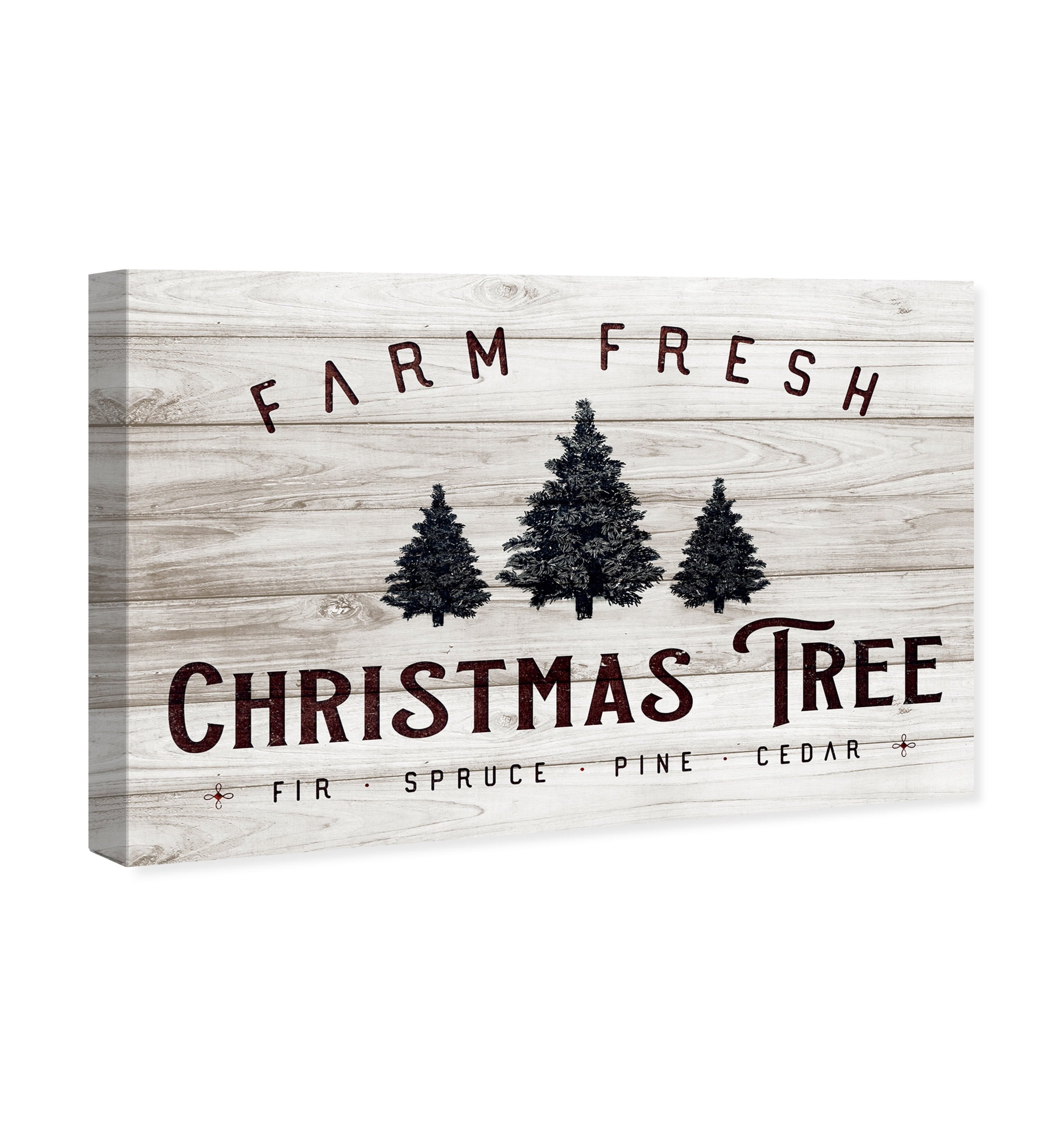 Wynwood Studio Holiday and Seasonal Wall Art Canvas Prints 'Farm Fresh Christmas Tree' Christmas Home Décor - Brown, Green, 36" x 24"