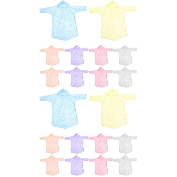 2 Pack Disposable Poncho Rain Ponchos for Adults Kids Coat Child