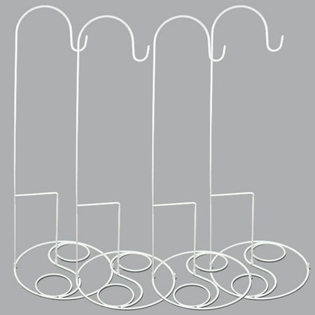 Eastland 48 Shepherd Hook And Swirl Base White Set Of 8