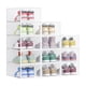 thumbnail image 1 of Cajas para Zapatos, Organizador de Zapatos de Plástico, Juego de 12, para Zapatos hasta 43, Transparente y Blanco Nube, 1 of 6