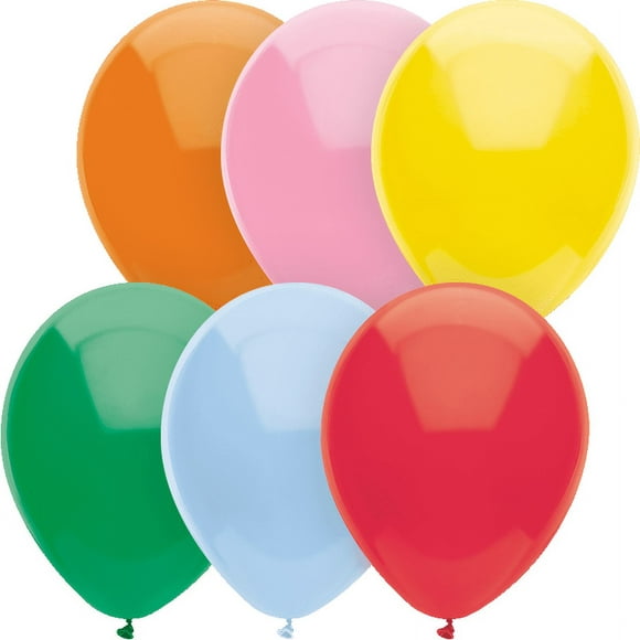 Way To Celebrate 15 Count 12" Assorted Bright Color Balloons, All Ages