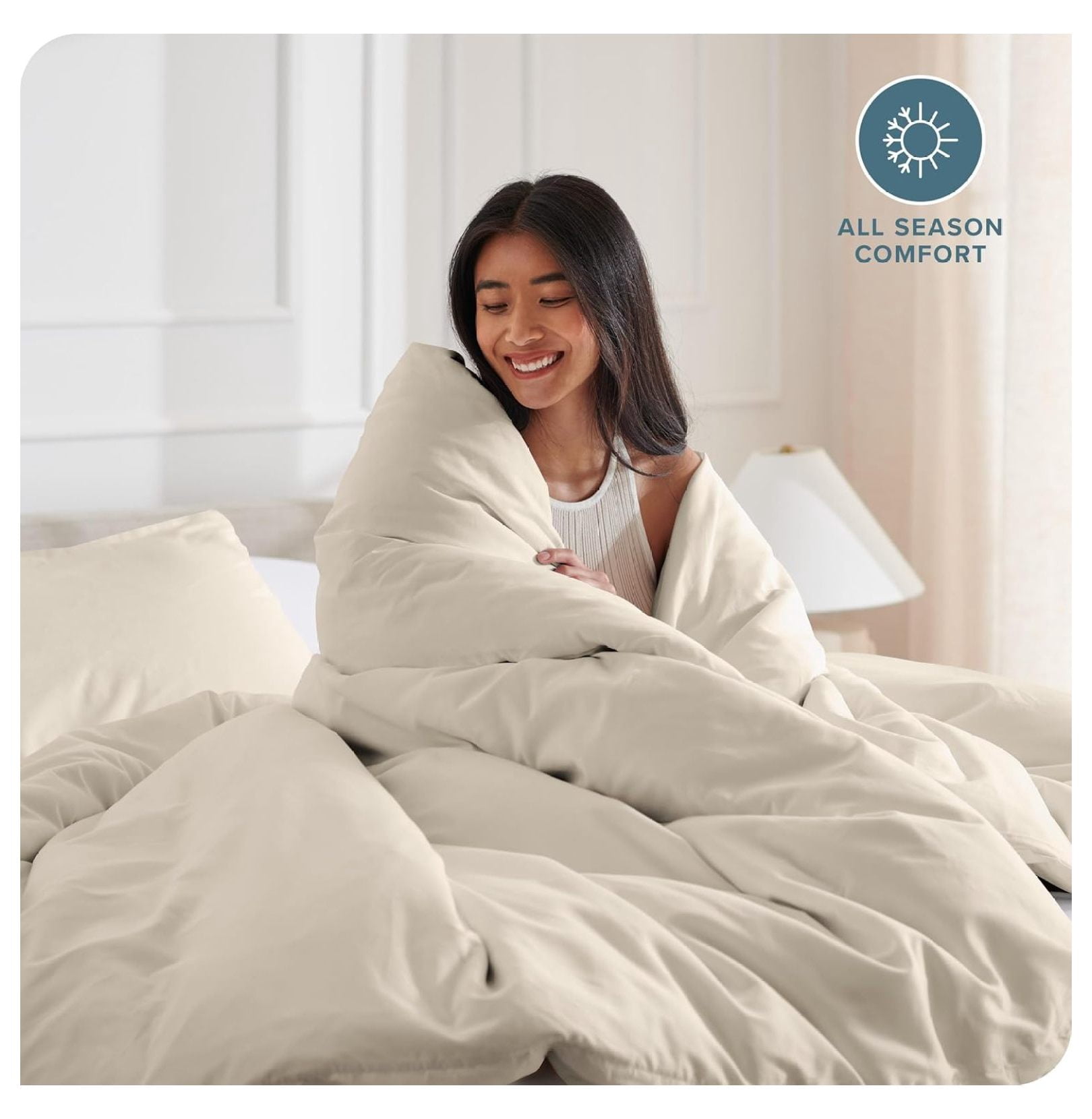 Bedding Duvet Cover Oversized Queen - Premium 1800 Super Soft Collection - Lightweight, Cooling - Soft Breathable Bedding Duvet Cover (Oversized Queen, Sand)