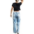 thumbnail image 3 of utcoco Women's Baggy Distressed Ripped Jeans Blue-20, 3 of 3