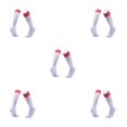 thumbnail image 1 of VONKY 1/2/3/5 Chaussettes de Football Longues Modernes et Sécuritaires pour Femmes et Hommes Chaussettes Athlétiques pour Femmes Chaussettes de Sport pour Hockey Football Rayures Rouges 5 Pcs, 1 of 6