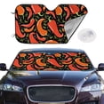 thumbnail image 2 of Uemuo Red Hot Chili Pattern Accordion Car Windshield Sun Shade, Foldable Reflective Sun Visor for Car, Reflector Windshield Sunshade-Medium, 2 of 7