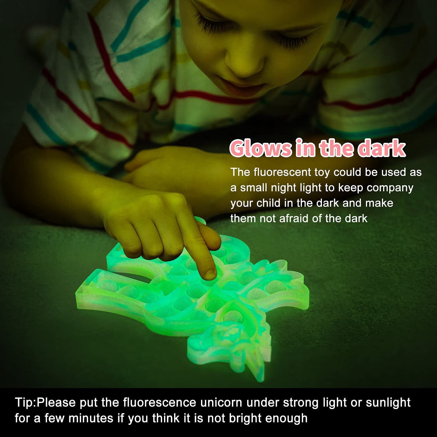 Glow in The Dark POP Unicorn Fidget Toy 