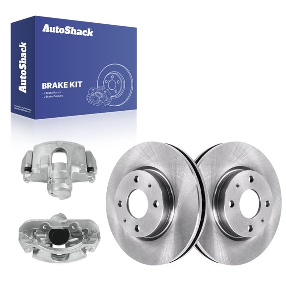 AutoShack Front Brake Rotors & Calipers for Ford, Focus 2008-2011, FWD L4 2.0L - 10.83" (275 mm), 4-Lug