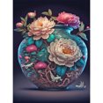 thumbnail image 1 of Pintura de diamantes 5D DIY completo redondo taladro florero peonía Kit decoración del hogar (HQ062) Hugtrwg Para estrenar, 1 of 9