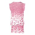 thumbnail image 5 of Odeerbi Kids Boys Girls 2 Piece Outfits Summer Clothes Leopard Tank Tops Shorts Set Fashion Casual Sleeveless Blouse Round Neck Collar Printed Short Pants Sets Pink, 5 of 8