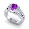 thumbnail image 2 of Diamond-Capitals 2.35 Carat New Natural Diamond Amethyst Gemstone Womens Ring for Engagement and Wedding 14K White Gold Size 11, 2 of 8
