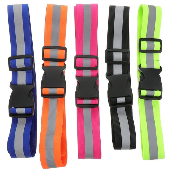 Hemoton 5 Pcs Reflective Running Gear Elastic Belt Night Run 32.00X3.80X0.10CM