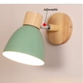 thumbnail image 3 of FSLiving Adjustable Wooden Wall Sconces with Full Spectrum for Indoor Plants Portable E26 Socket Macaron Green Aluminum Wall lamp with Timer Cord for Grow Light Industrial Fixture No Drilling, 3 of 8