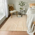 thumbnail image 5 of Moynesa 4'x6' Abstract Washable Rug, Soft Non-Slip Area Rugs for Bedroom, Ultra-Thin Living Room Rug Modern Rainbow Throw Carpet for Laundry Room Entryway Office Kitchen, Orange, 5 of 8