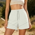 thumbnail image 2 of NinXxx Women's Lightweight 5 Inch Inseam Casual Athletic Summer Shorts Beige XXXL, 2 of 4