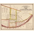 thumbnail image 2 of Doolittle 14x12 White Modern Wood Framed Museum Art Print Titled - Cincinatti Ohio - Doolittle 1871, 2 of 4