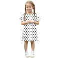 thumbnail image 4 of Ashirexll Teen Summer Dresses, Girls Summer Dress, 3-12Y Girls Short Sleeve Round Neck Summer Casual Fashion Dress, 4 of 7