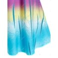 thumbnail image 4 of Tamaño Plus Ombre baño de tinte abrazo de la muerte de la túnica sin mangas Rosegal  Camisetas sin mangas de talla grande, 4 of 5