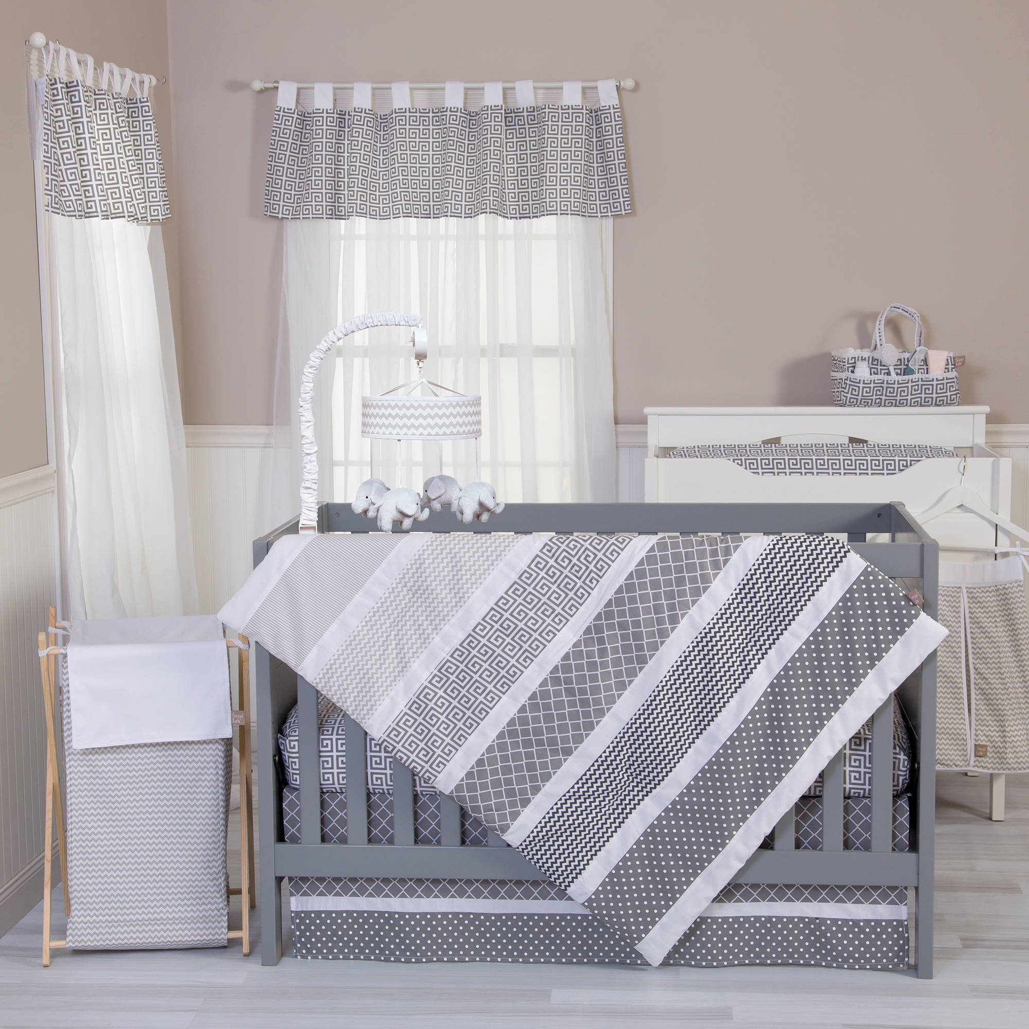 just born 5 piece crib set