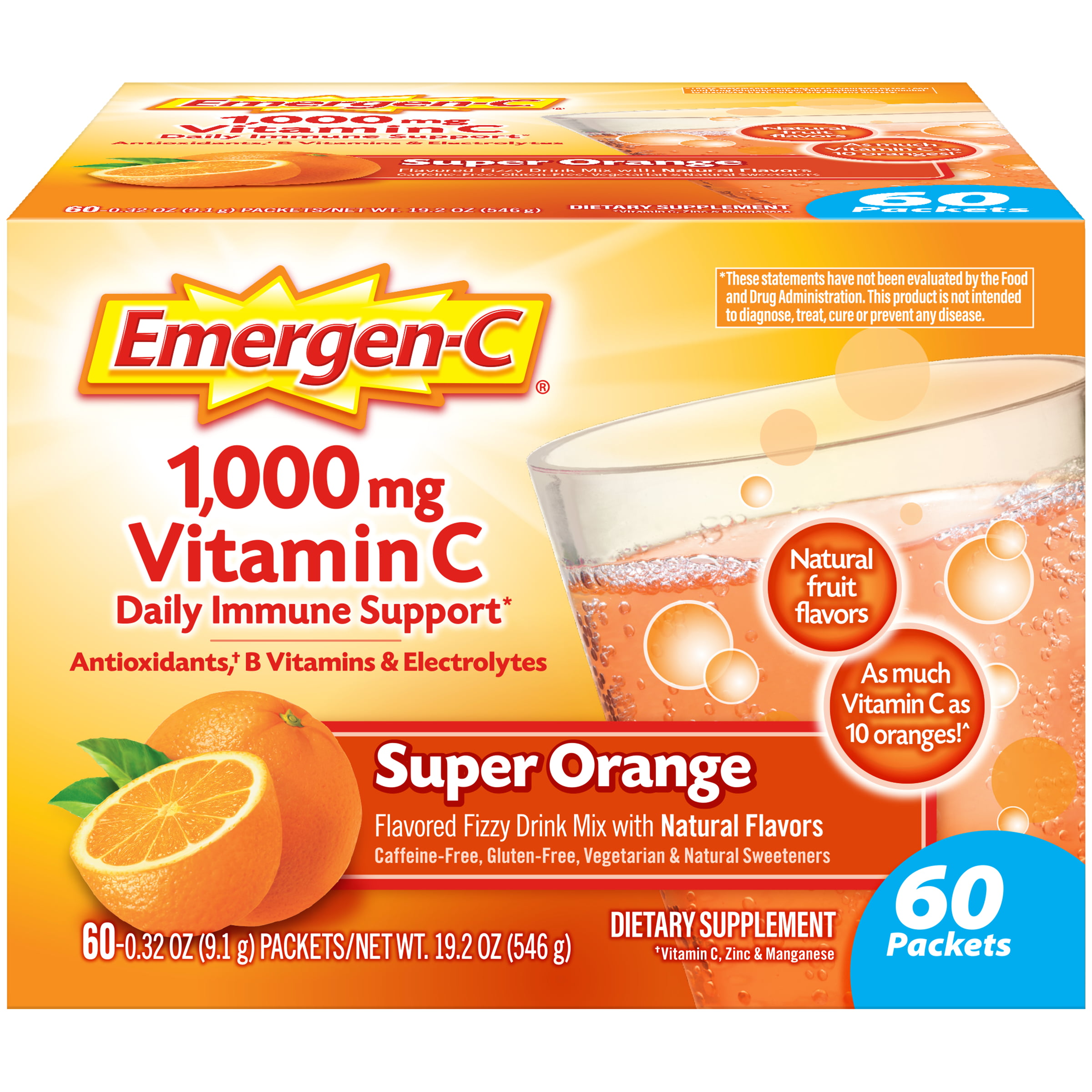 EmergenC 1000mg Vitamin C Powder, with Antioxidants, B Vitamins and