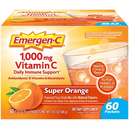 Emergen-C 1000mg Vitamin C Powder, with Antioxidants, B Vitamins and Electrolytes for Immune