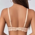 thumbnail image 5 of Beautiful Back Push-Up Bra Women,Solid Color Lace Backless Seamless V-Neck Wire-Free Comfortable Casual Daily Wear Soft Stretchy Supportive Everyday Underwear Beige S, 5 of 5