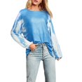 thumbnail image 3 of Vedolay Women T Shirts Casual Womens Oversized Half Zip Sweatshirt Crewneck Long Sleeve Pullover Hoodie Clothes,Sky Blue L, 3 of 4