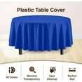 thumbnail image 4 of Exquisite 12 Premium Blue Plastic 84" Round Waterproof Party Tablecloths, 4 of 7