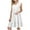 White, variant on GEWSEY Summer Dress for Women Ruffle Cap Sleeve Pleated V Neck Dress Tiered Swing A Line Mini Dress (Light Pink, S)