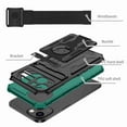 thumbnail image 4 of Dteck Detachable Sports Wristband Case for iPhone 13, Shockproof Hard PC Silicone Bumper Hybrid Kickstand Cover, Great for Hiking Biking Walking Gym Running Workout Exercise Arm Band Case (Darkgreen), 4 of 10