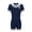 Navy Blue, variant on inlzdz Anti-strip Adaptive Jumpsuit for Men Short Sleeve One-piece Pajamas for Elder Patients Royal Blue S