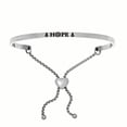 thumbnail image 1 of Stainless Steel Satin Square Hope With Anchors Bangle Bracelet, 7, 1 of 5