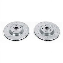 Power Stop Front Pair of Drilled and Slotted Brake Rotors JBR1392XPR