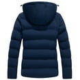 thumbnail image 2 of KVE Women's Hooded Winter Coat Warm Quilted Thicken Puffer Jacket with Removable Hood Navy Small, 2 of 9