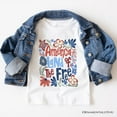 thumbnail image 6 of America Land of the Free T-Shirt, Retro Floral Independence Day Tee, 6 of 6
